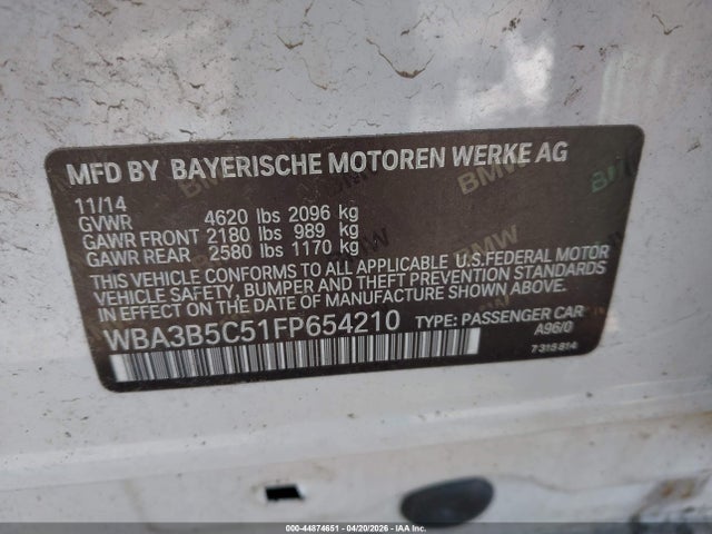 Продажа на аукционе авто 2015 Bmw 328i Xdrive, vin: WBA3B5C51FP654210, номер лота: 44874651