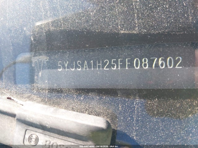 44874690 :رقم المزاد ، 5YJSA1H25FF087602 vin ، 2015 Tesla Model S 70d/85d/p85d مزاد بيع