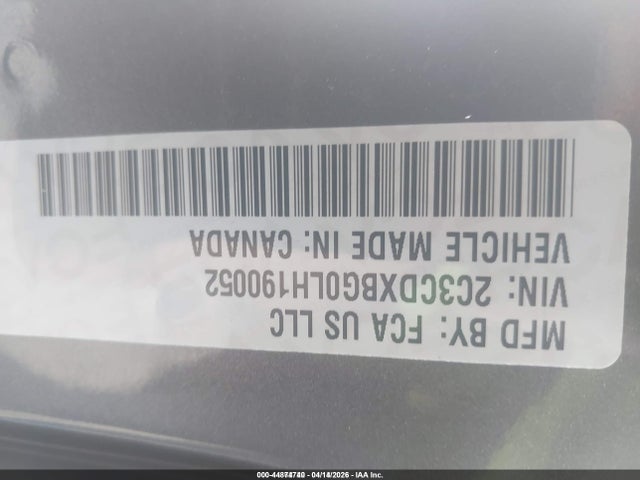 Aukcja sprzedaży 2020 Dodge Charger Sxt Rwd, vin: 2C3CDXBG0LH190052, numer aukcji: 44874740