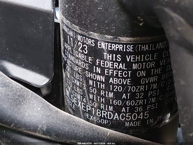 Kawasaki Ex650 P 2024 ML5EXEP18RDAC5045 Image 10