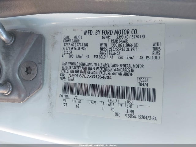 Ford Transit Connect Xl 2016 NM0LS7E7XG1264804 Image 9