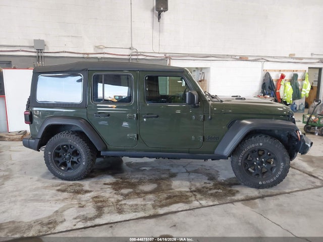 Auction sale of the 2021 Jeep Wrangler Unlimited Willys 4x4, vin: 1C4HJXDG4MW579996, lot number: 44875107