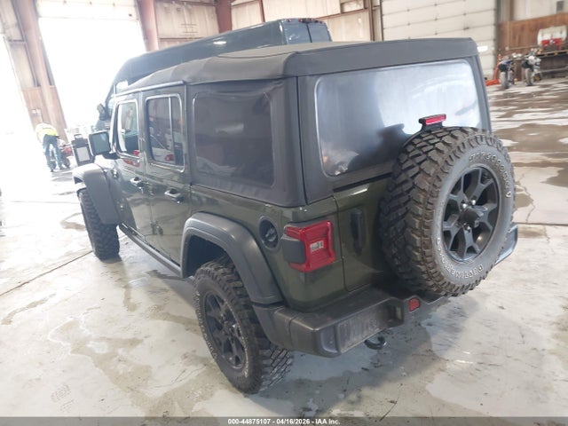 Auction sale of the 2021 Jeep Wrangler Unlimited Willys 4x4, vin: 1C4HJXDG4MW579996, lot number: 44875107