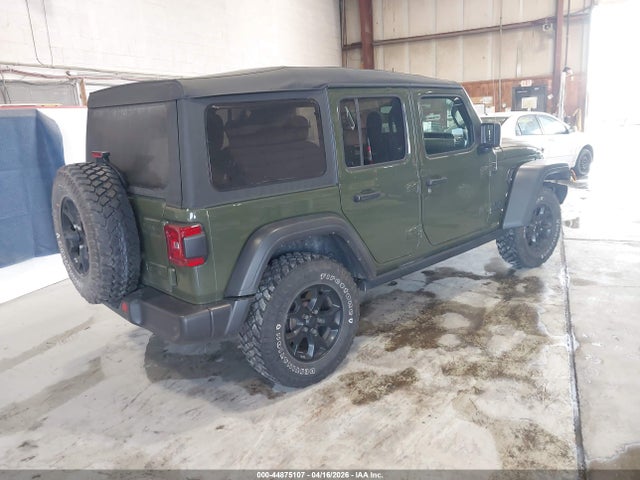 Auction sale of the 2021 Jeep Wrangler Unlimited Willys 4x4, vin: 1C4HJXDG4MW579996, lot number: 44875107