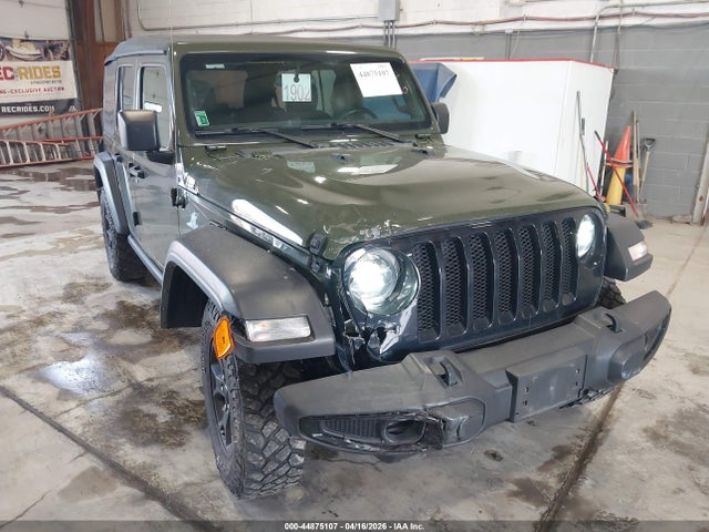 Auction sale of the 2021 Jeep Wrangler Unlimited Willys 4x4, vin: 1C4HJXDG4MW579996, lot number: 44875107