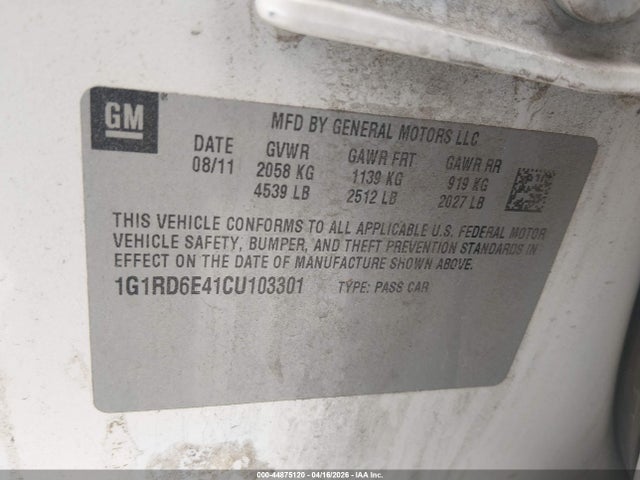 2012 CHEVROLET VOLT 1G1RD6E41CU103301 Photo 8