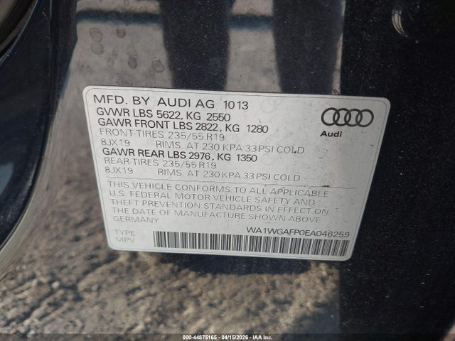 2014 AUDI Q5 WA1WGAFP0EA046259 Photo 8
