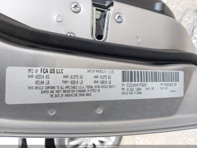 Продаж на аукціоні авто 2015 Chrysler 300 Limited, vin: 2C3CCAAG4FH756297, номер лоту: 44875172