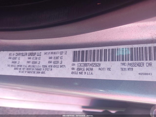 Aukcja sprzedaży 2013 Chrysler 200 Touring, vin: 1C3CCBBB7DN525620, numer aukcji: 44875193