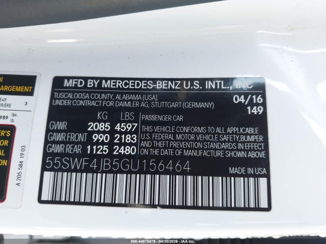 55SWF4JB5GU156464 Mercedes-Benz C 300 Luxury