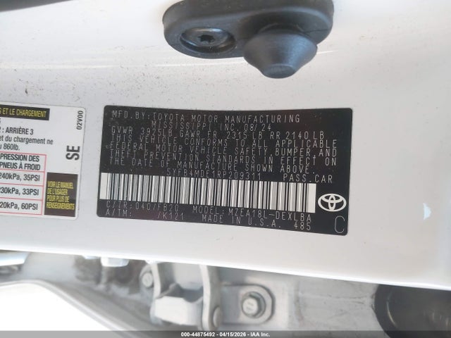 5YFB4MDE1RP209311 Toyota COROLLA LE