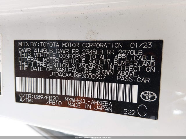 Toyota Prius Le 2023 JTDACAAUXP3000907 Image 9