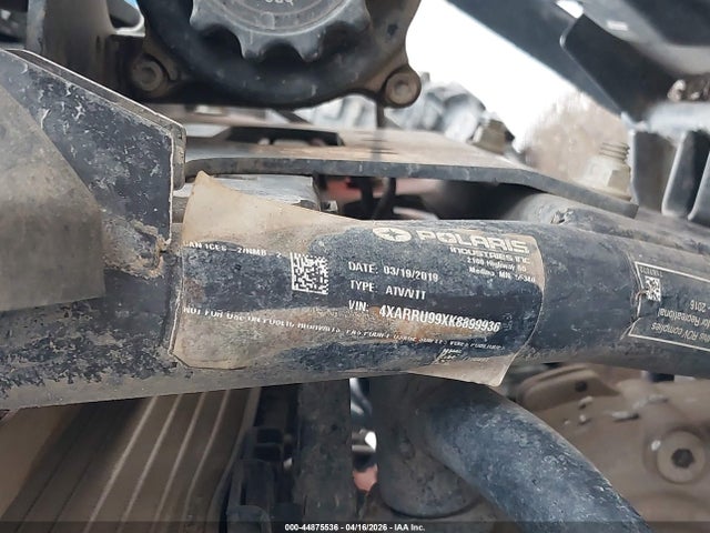 Продаж на аукціоні авто 2019 Polaris Ranger Xp 1000 Eps Northstar Hvac Edition, vin: 4XARRU99XK8899936, номер лоту: 44875536