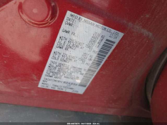 Aukcja sprzedaży 2015 Nissan Rogue Sv, vin: 5N1AT2MT8FC804898, numer aukcji: 44875570