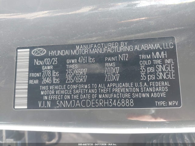 Hyundai TUCSON SE 2024 5NMJACDE5RH346888 Image 9