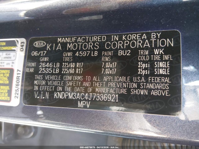KIA Sportage Lx 2018 KNDPM3AC4J7336921 Image 9