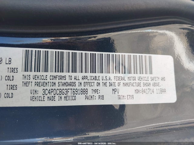 2015 DODGE JOURNEY 3C4PDCBG3FT691888 Photo 8