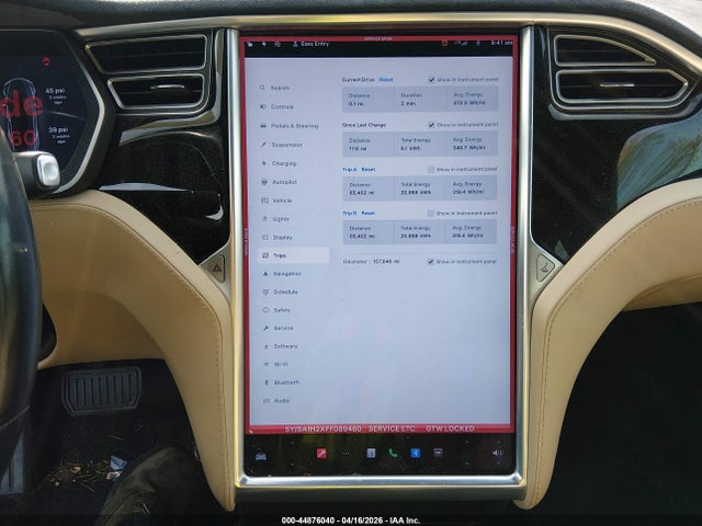 Tesla MODEL S 2015 5YJSA1H2XFF089460 Image 7