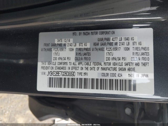 JM3KE2BE7G0608890 Mazda CX-5 SPORT