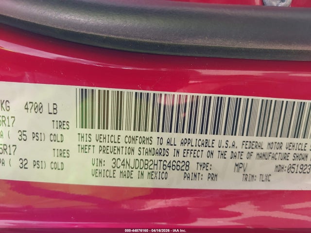 2017 JEEP NEW COMPASS 3C4NJDDB2HT646628 Photo 8