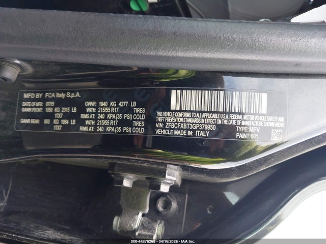 Fiat 500x Easy 2016 ZFBCFXBT3GP379950 Image 9