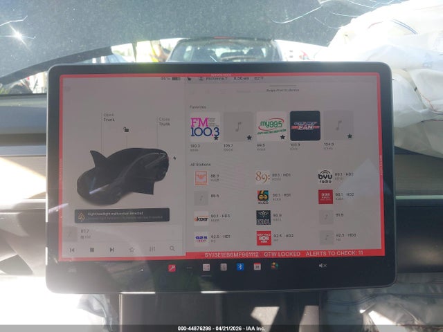 Продажа на аукционе авто 2021 Tesla Model 3 Long Range Dual Motor All-wheel Drive, vin: 5YJ3E1EB6MF961112, номер лота: 44876298