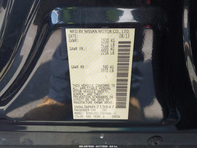 1N4AL3APXEN219847 Nissan Altima 2.5 S