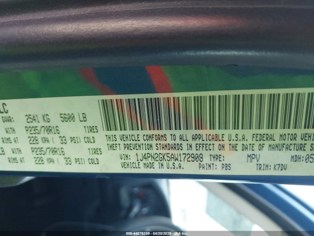 Продаж на аукціоні авто 2010 Jeep Liberty Sport, vin: 1J4PN2GK5AW172908, номер лоту: 44876359