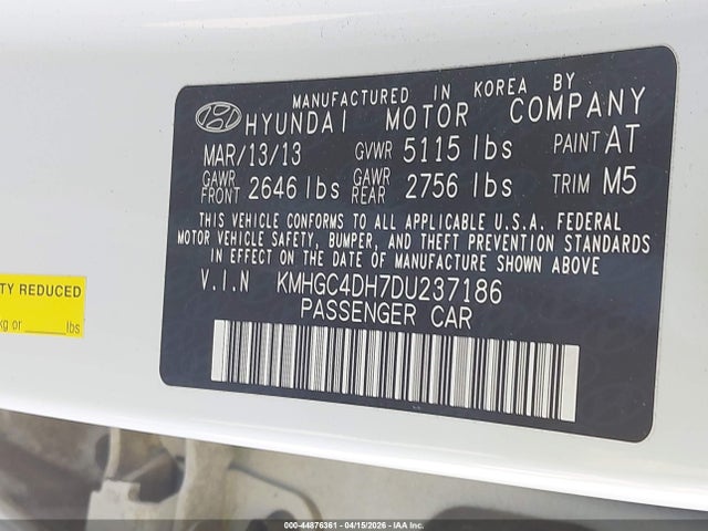 2013 HYUNDAI GENESIS KMHGC4DH7DU237186 Photo 8