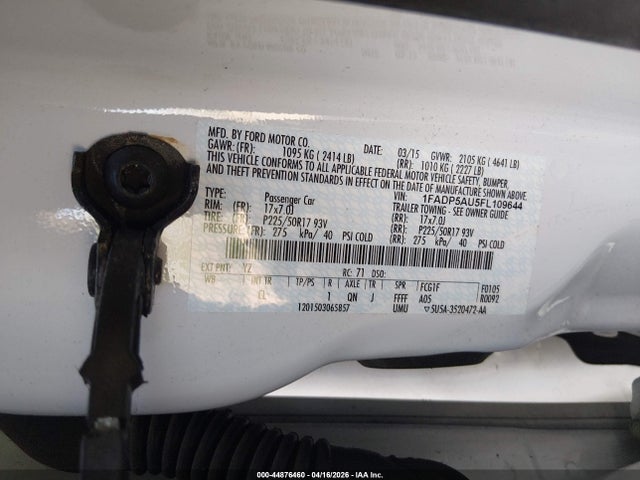 1FADP5AU5FL109644 Ford C-max Hybrid Se