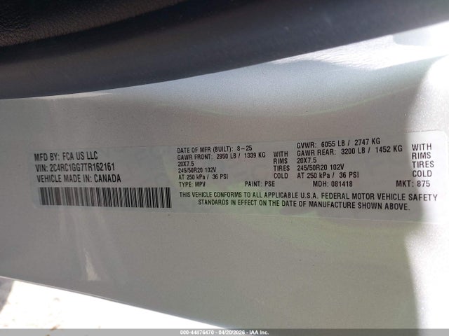 2026 CHRYSLER PACIFICA 2C4RC1GG7TR162161 Photo 8