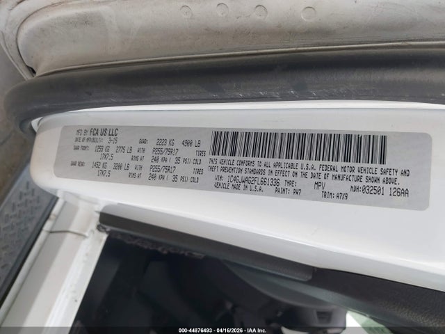 2015 Jeep Wrangler Sport მანქანა იყიდება აუქციონზე, vin: 1C4GJWAG2FL661336, აუქციონის ნომერი: 44876493