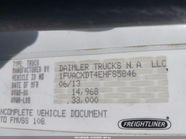 Freightliner M2 106 Medium Duty 2014 1FVACXDT4EHFS5846 Image 9