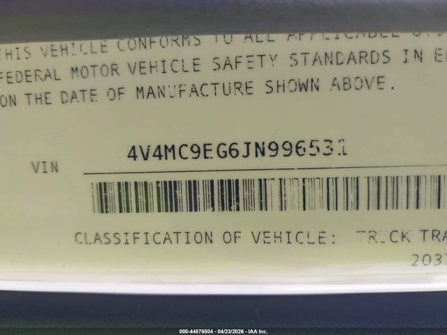 4V4MC9EG6JN996531 Volvo VNM