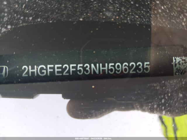 2022 Honda Civic Sport მანქანა იყიდება აუქციონზე, vin: 2HGFE2F53NH596235, აუქციონის ნომერი: 44876541
