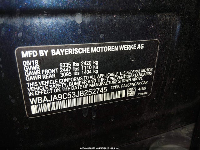 WBAJA9C53JB252745 BMW 530e Iperformance