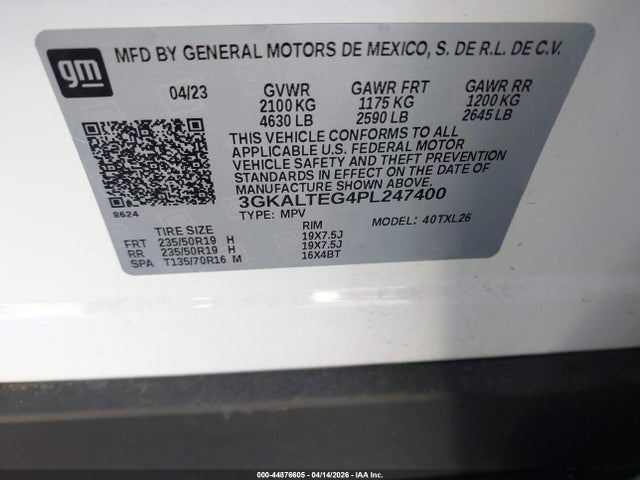 Продаж на аукціоні авто 2023 Gmc Terrain Awd Sle, vin: 3GKALTEG4PL247400, номер лоту: 44876605