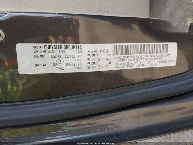 Aukcja sprzedaży 2015 Chrysler Town & Country Touring, vin: 2C4RC1BG1FR520592, numer aukcji: 44876735