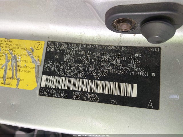Продаж на аукціоні авто 2005 Lexus Rx 330, vin: 2T2GA31U25C019236, номер лоту: 44876751