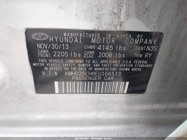 KMHD35LH8EU166513 Hyundai ELANTRA GT