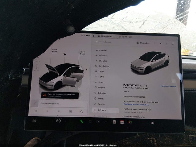 7SAYGDEE7TF601778 Tesla Model Y All-wheel Drive/long Range Launch Series/premium All-wheel Drive
