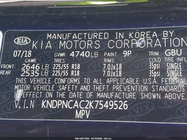 KIA Sportage Ex 2019 KNDPNCAC2K7549526 Image 9
