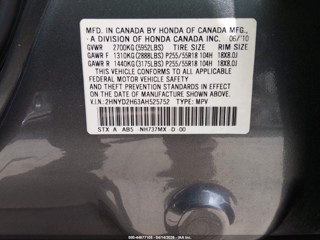 2010 ACURA MDX 2HNYD2H63AH525752 Photo 8