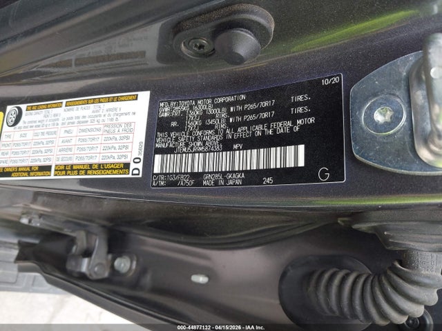 2021 Toyota 4runner Sr5 მანქანა იყიდება აუქციონზე, vin: JTEMU5JR9M5874383, აუქციონის ნომერი: 44877132