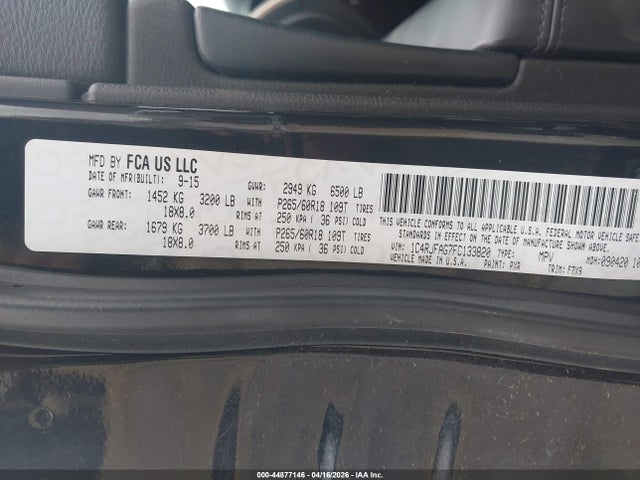 Aukcja sprzedaży 2015 Jeep Grand Cherokee Laredo, vin: 1C4RJFAG7FC133820, numer aukcji: 44877146