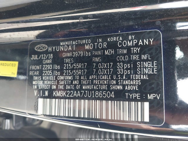 Hyundai Kona Sel 2018 KM8K22AA7JU186504 Image 9