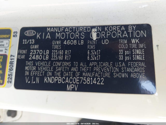 2014 KIA SPORTAGE KNDPBCACOE7581422 Photo 8