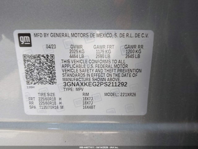 2023 CHEVROLET EQUINOX 3GNAXKEG2PS211292 Photo 8
