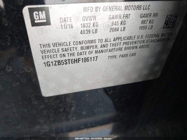 1G1ZB5ST6HF186117 Chevrolet MALIBU LS