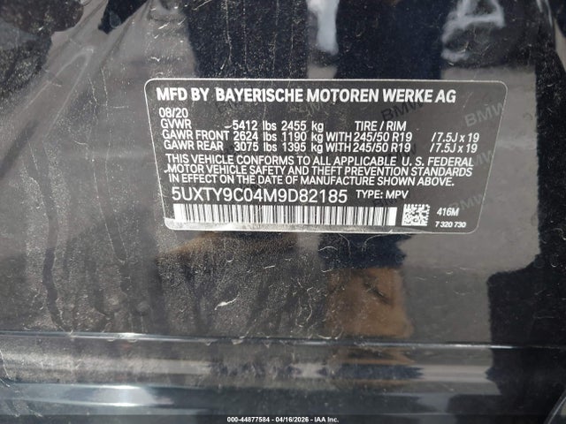 Продажа на аукционе авто 2021 Bmw X3 M40i, vin: 5UXTY9C04M9D82185, номер лота: 44877584
